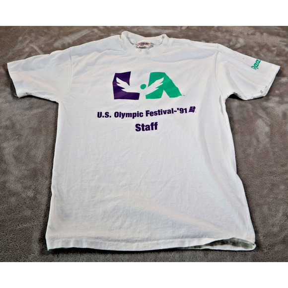 Reebok Other - Vintage Reebok U.S. Olympic Festival '91 Staff Shirt Tee Mens Large White 90s